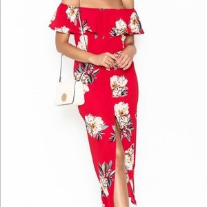NWT Promesa Floral off the shoulder dress size M